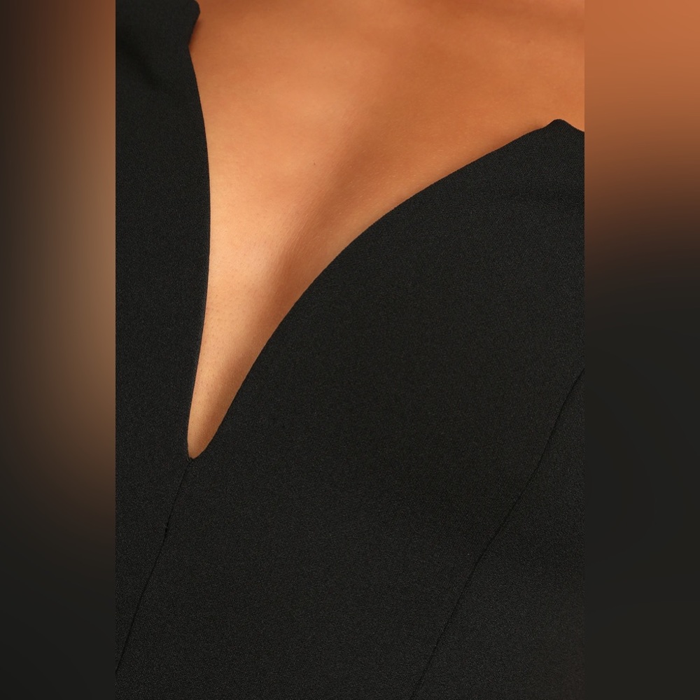 *24 HOUR SALE* Babe Alert Black Notched Strapless Bodysuit - Picture 6 of 7